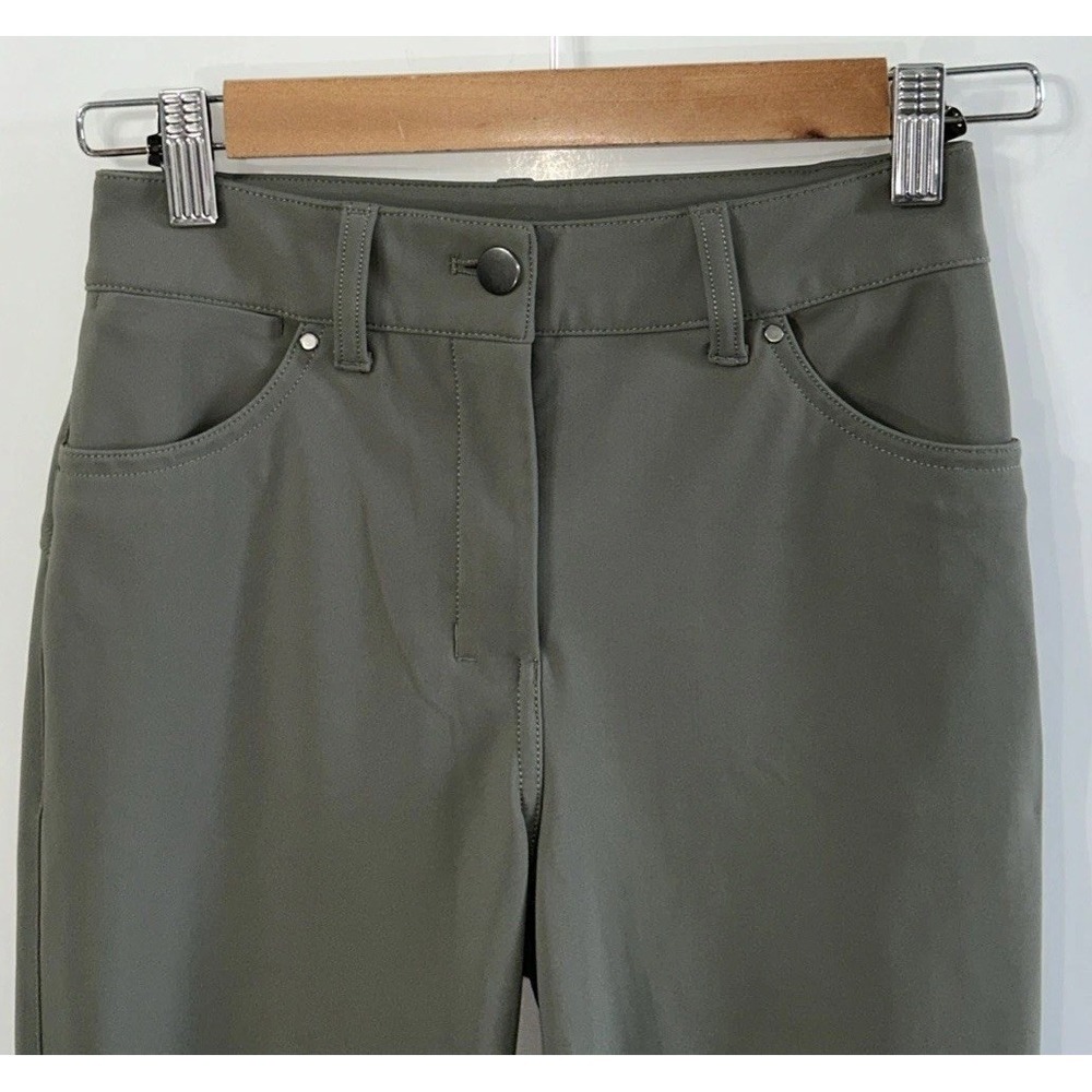 Women's Lululemon City Sleek 5 Pocket 7/8 Pant LW5EJ8S Sz 24 Olive - Picture 7 of 10